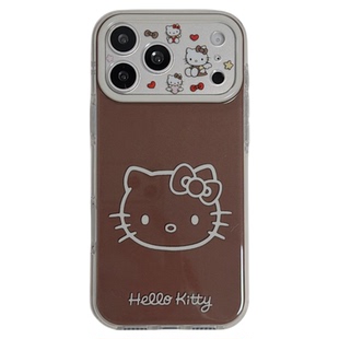 北比美拉德复古棕色线条猫咪适用iphone17手机壳苹果16promax新款15pro秋冬17pro简约17pm女16卡通可爱15全包