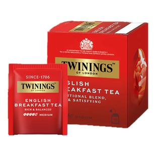 twinings川宁英式早餐红茶英国进口阿萨姆红茶叶茶包伴手礼10片装