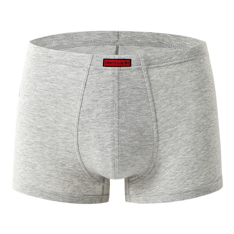 皮尔卡丹棉质男士内裤 平角裤薄底裤透气中腰四角裤头 内裤男