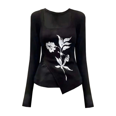 现货/爆款赵露思叠穿长袖针织衫