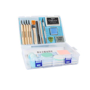 初学者雕刻橡皮章新手套装手工diy橡皮砖雕刻印章可揭橡皮章印泥