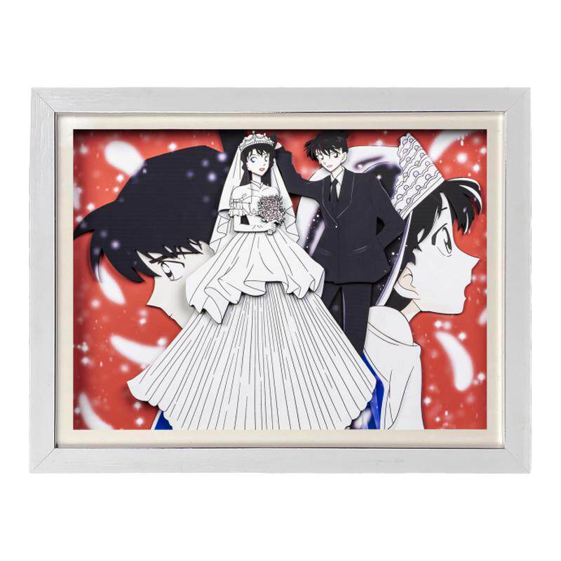 新一小兰婚礼婚纱立体画周边挂画