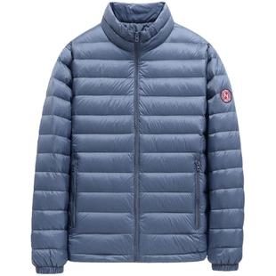 鸭鸭轻薄羽绒服男士2025年秋冬短款轻暖时尚休闲运动连帽鸭绒外套