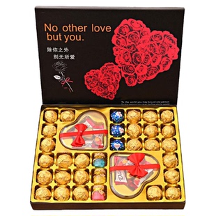 德芙巧克力礼盒装德福情人节礼物送女友女生爱心38妇女节网红爆款