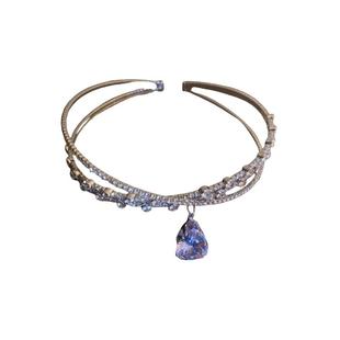 choker夸张闪钻项圈女钻石项链高级感锁骨链颈链婚纱晚礼服配饰