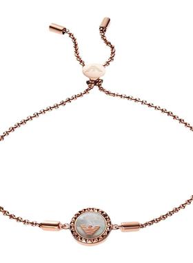 阿玛尼女士手链时尚玫瑰金鹰标