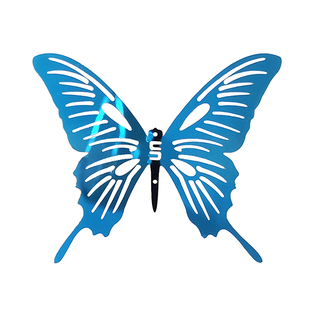 不锈钢蝴蝶装饰会所餐厅墙饰软装创意壁饰室内背景墙艺术立体墙贴