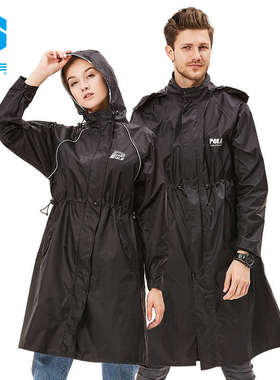 POLE长款全身雨衣单人男女连体雨披机车摩托车骑行徒步高透气防水