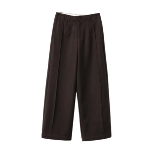 淘么淘『要风度更要温度』可拆卸内胆白鹅绒阔腿西装毛呢羽绒裤女