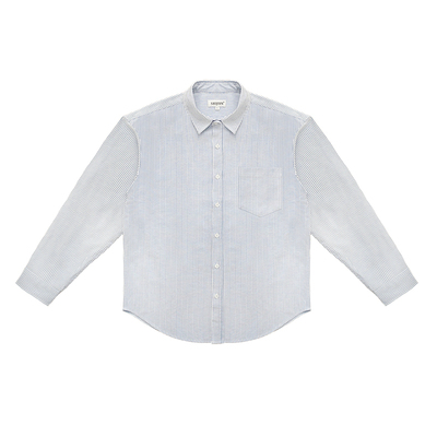 shijoin长袖百搭牛津纺条纹衬衫