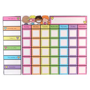 可擦写计划表日历备忘录磁贴冰箱白板黑板留言板英语简约日期教学