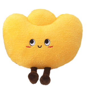 新年发财金元宝葫芦抱枕玩偶毛绒玩具公仔沙发客厅摆件年会装饰品