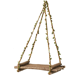 创意个性实用悬空吊脚娃娃秋千架儿童房卧室墙面氛围感装饰置物架