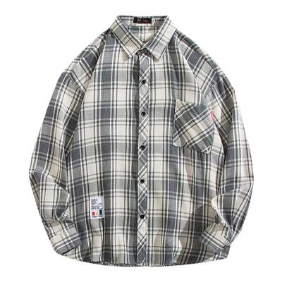 BOYUE帛跃撞色格子衬衫