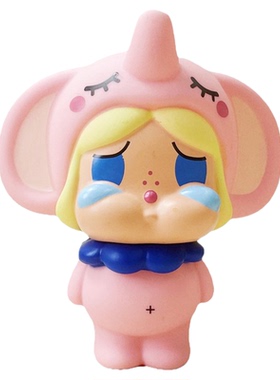 大象哭娃搪胶手办存钱罐摆件