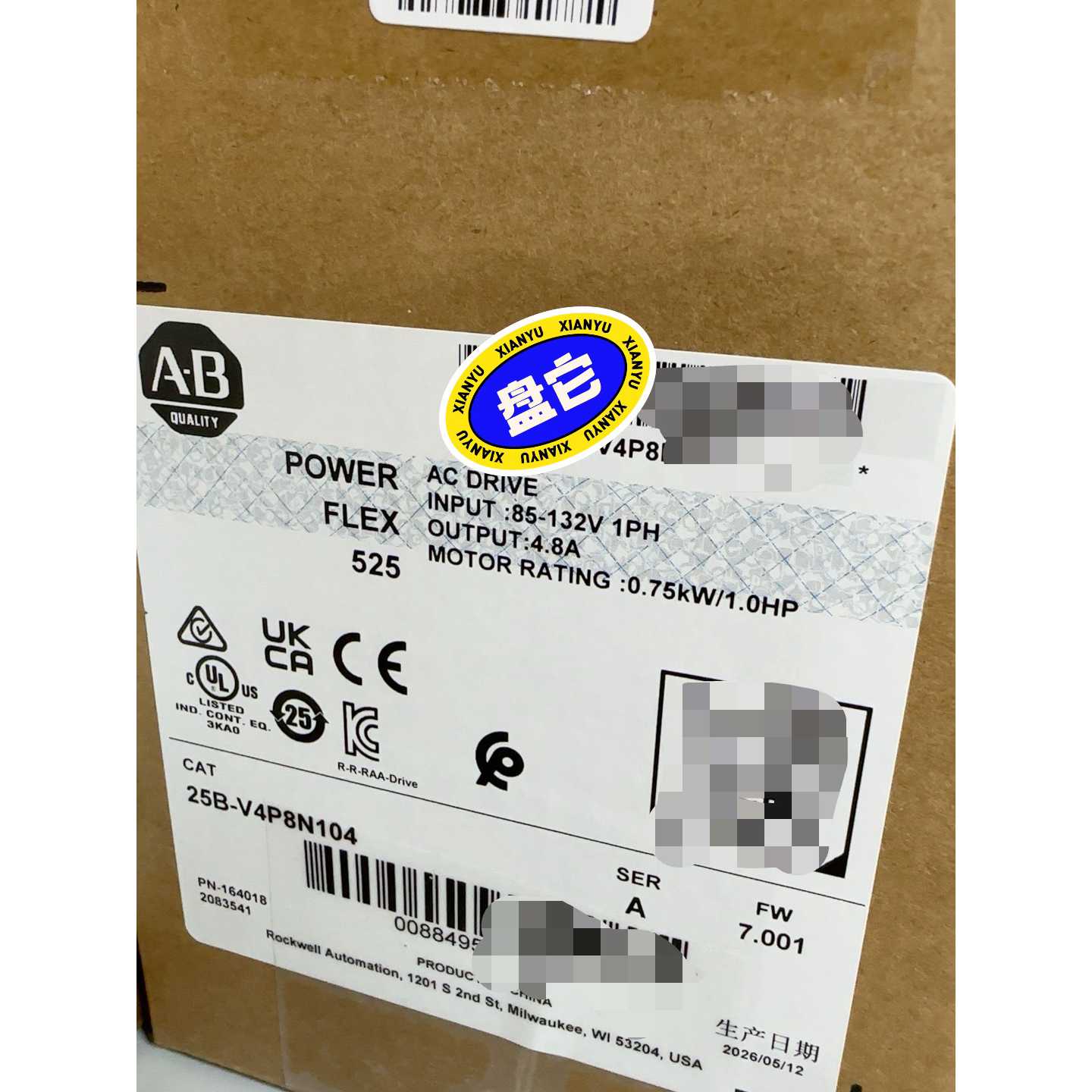 【议价-可维修】Allen-Bradley V4P8N104 25B/二手均有货