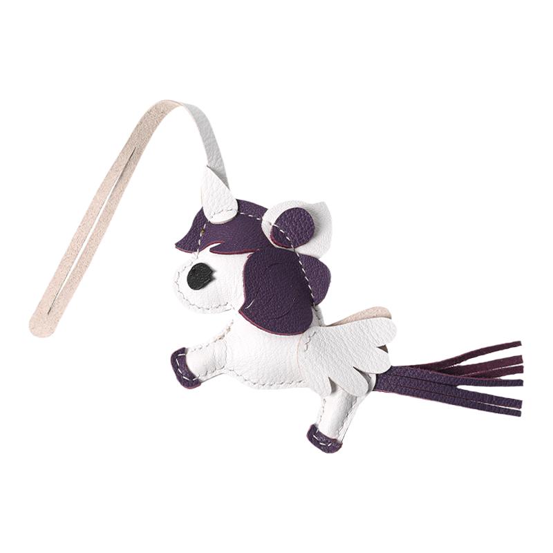 裁鱼手作diy材料包自制真皮可爱小马宝莉件钥匙扣独角兽包包挂饰