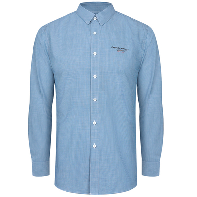 乔治白男士薄款条纹修身衬衫