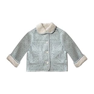 女童羊羔绒外套冬装童冬季新款衣服儿童加厚棉衣宝宝洋气棉服棉袄