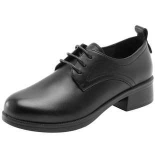 奥康 女鞋2026春季新款真皮英伦复古系带小皮鞋百搭单鞋工作鞋