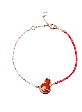 宫里上新天然红玛瑙葫芦手链