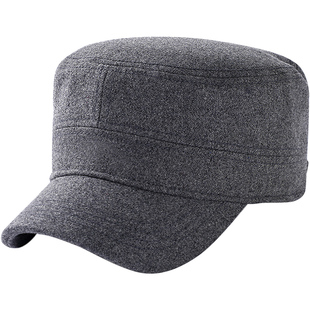 男士秋冬款帽子男款冬季2025新款老年人平顶帽男子鸭舌洋气老头帽