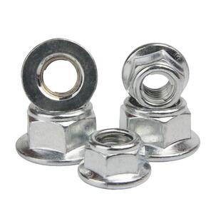 304不锈钢六角法兰金属锁紧螺母原GB6187镀锌6183防松尼龙螺母