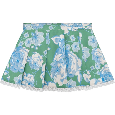 SHUSHUTONG蕾丝印花A字半身裙