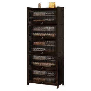 防尘鞋柜家用门口楼道带锁收纳柜一体靠墙门外走廊鞋架防盗储物柜