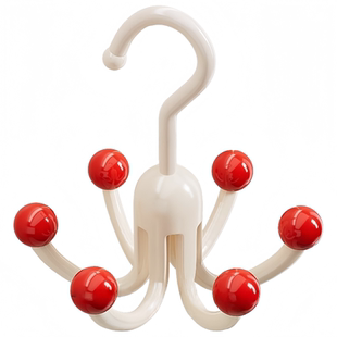 多巴胺旋转六爪挂钩挂包架家用多功能内衣衣帽挂钩免打孔收纳架子