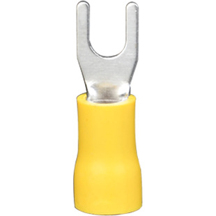 紫铜SV1.25-3叉型预绝缘端子欧式冷压接线铜鼻子U型Y型铜线耳端子