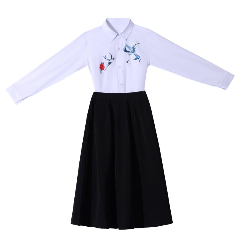 十一儿童大合唱团演出服小学生爱国朗诵比赛服装中国风男女表演服