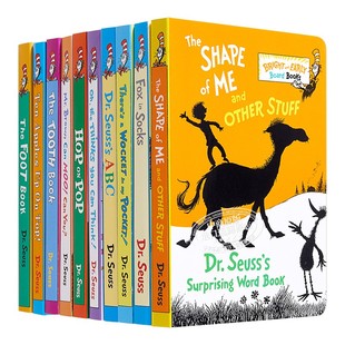 苏斯博士Dr.Seuss 低龄纸板书10本 英文原版 经典儿童绘本故事纸板书 廖彩杏推荐 韵文书 英语启蒙 苏斯博士0~4岁