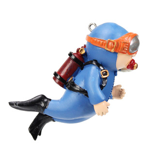 鱼缸造景装饰悬浮魔女摆件全套水族箱漂浮小仙女套装月亮猫潜水员