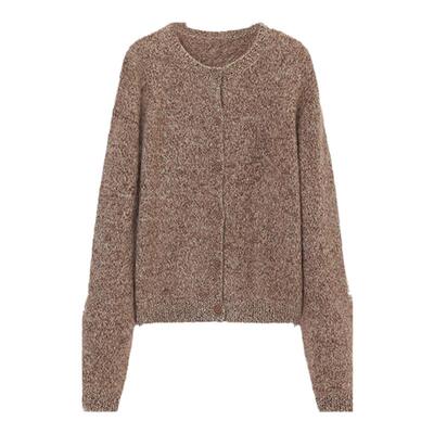 TKYSHOP圆领韩系山羊绒针织开衫