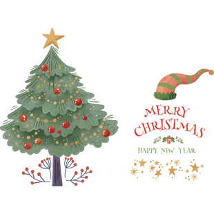 2026圣诞节装饰橱窗玻璃门静电贴纸元旦新年场景布置教室窗户窗花