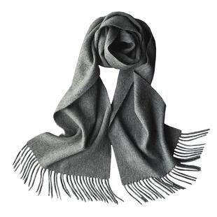 【76色可选】礼盒装100%纯羊毛围巾男女情侣百搭格子纯色披肩保暖