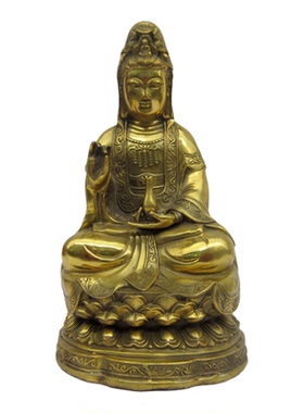 观世音菩萨供奉佛像纯铜质