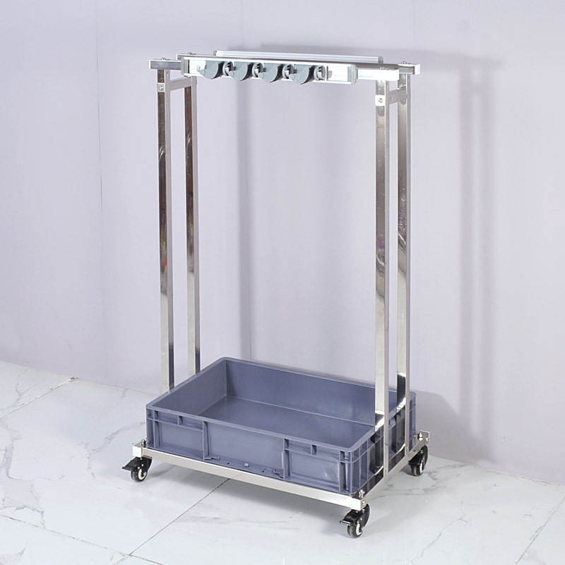 不锈钢落地式拖把架墩布扫把挂钩可移动清洁工具收纳整理拖把挂架