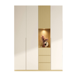 美切斯实木入户鞋柜家用门口2025新款一体靠墙玄关到顶储物柜定制