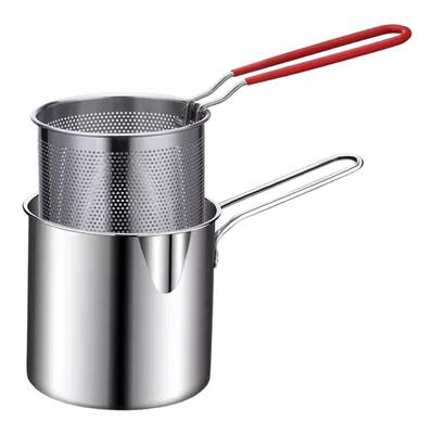 炸串锅带滤网不锈钢家用油炸锅