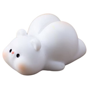 可爱小猪小鸭屁屁夹举牌公仔 娃屋diy装饰品配件汽车载桌面小摆件