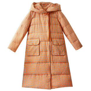 忆旧【小欢愉】亚麻羽绒服女冬中长款2025年新款加厚棉服外套冬季