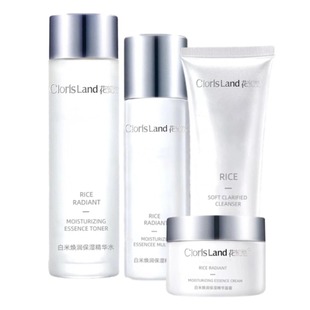 花皙蔻正品白米套盒焕润保湿四件套礼盒水乳霜洁面保湿锁水护肤品