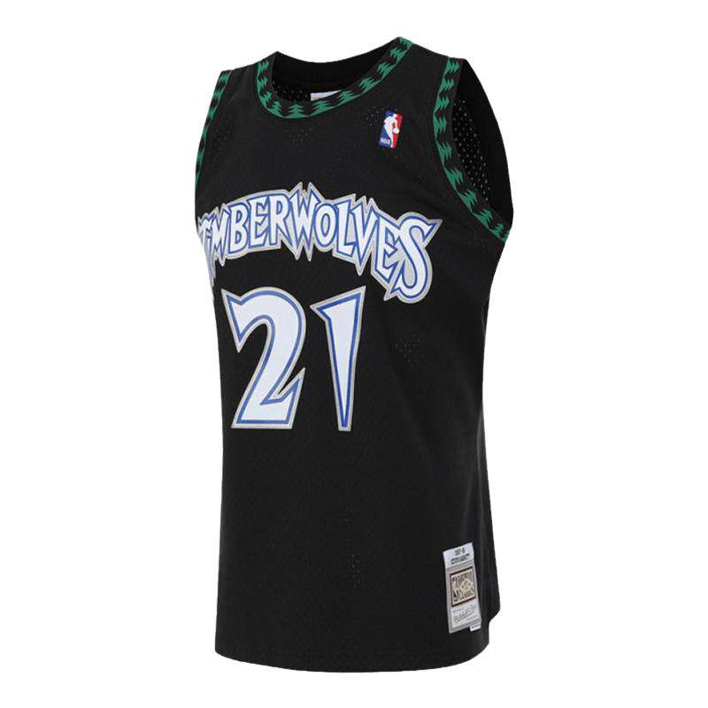 森林狼队加内特97-98赛季NBA官方MN复刻21号球衣SW球迷版