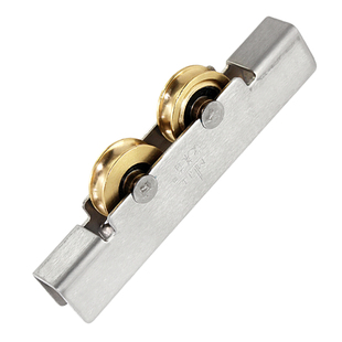 10-12mm玻璃移门滑轮平移无框阳台窗户滚轮推拉门轨道凹槽轮铜轮