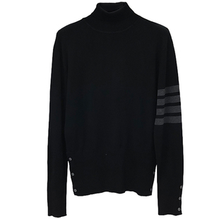 tb高领毛衣男潮流时尚黑色高翻领百搭秋冬修身套头针织外套打底衫