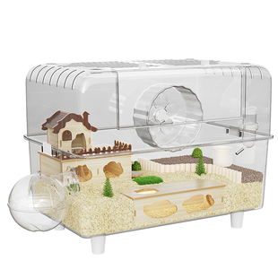 小仓鼠豪华别墅金丝熊笼子便宜大的60cm专用亚克力透明超大号饲养