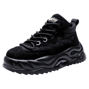 欧洲站冬季男鞋2025新款老爹鞋厚底户外运动鞋高帮男士休闲鞋板鞋