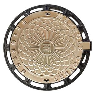 井上大师艺术窨井盖彩绘球墨铸铁仿古定做雕刻不锈钢隐形地雕定制